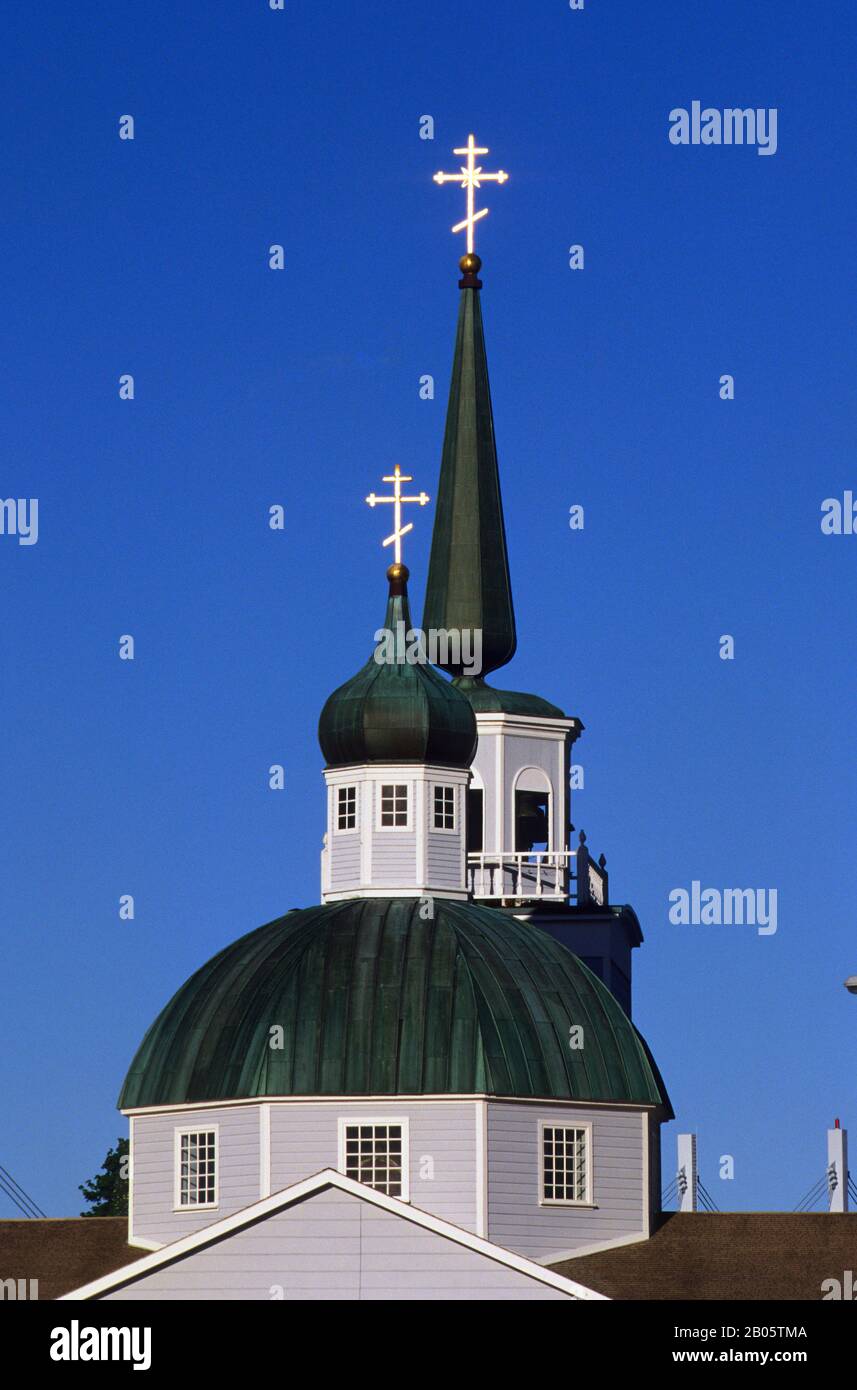 ÉTATS-UNIS, ALASKA, PASSAGE INTÉRIEUR, ÎLE BARANOF, SITKA, ST. CATHÉDRALE DE MICHAEL Banque D'Images
