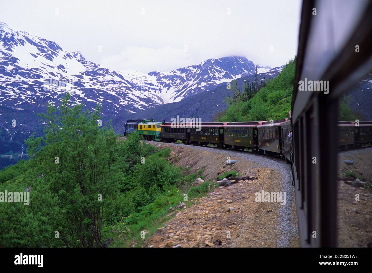 ÉTATS-UNIS, ALASKA, PASSAGE INTÉRIEUR, SKAGWAY, PASSAGE BLANC-CHEMIN DE FER DU YUKON Banque D'Images