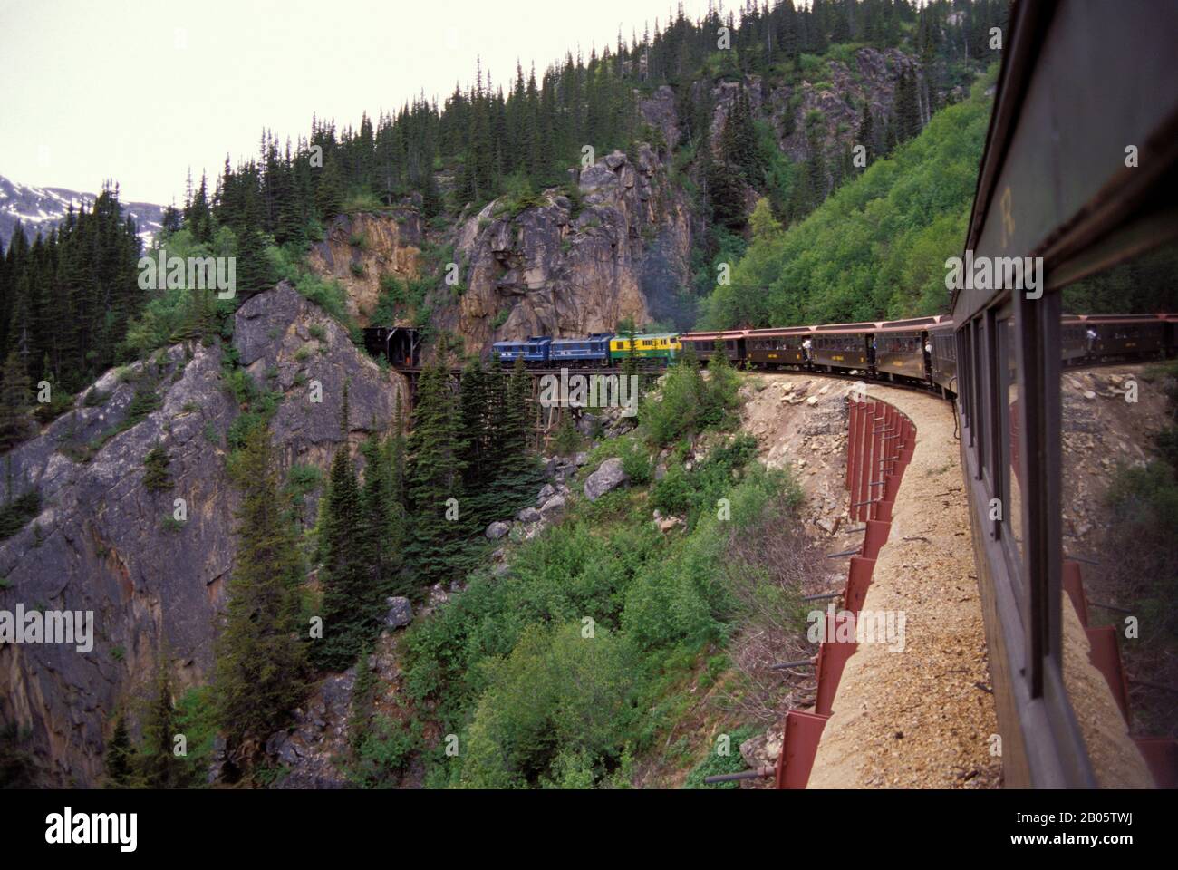 ÉTATS-UNIS, ALASKA, PASSAGE INTÉRIEUR, SKAGWAY, PASSAGE BLANC-CHEMIN DE FER DU YUKON Banque D'Images