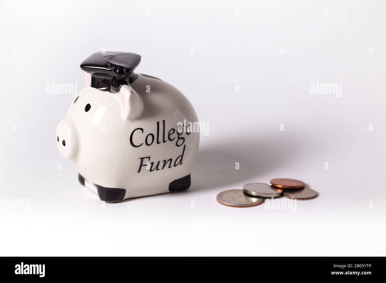 College Fund Piggy Bank Banque D'Images