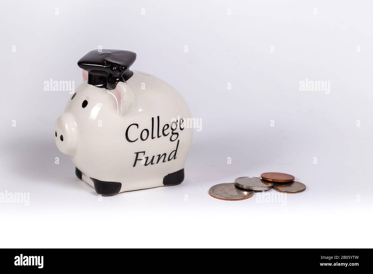 College Fund Piggy Bank Banque D'Images