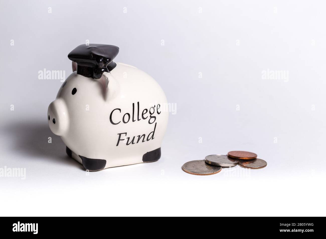 College Fund Piggy Bank Banque D'Images