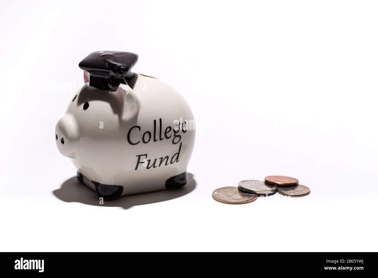 College Fund Piggy Bank Banque D'Images
