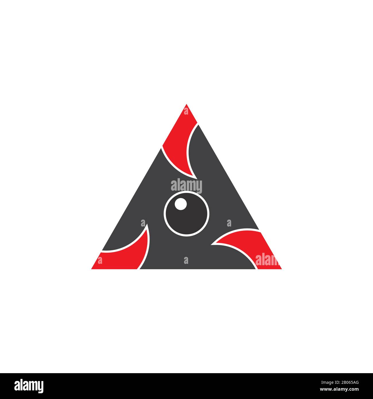 mignon triangle symbole oeil décoration logo vecteur Illustration de Vecteur