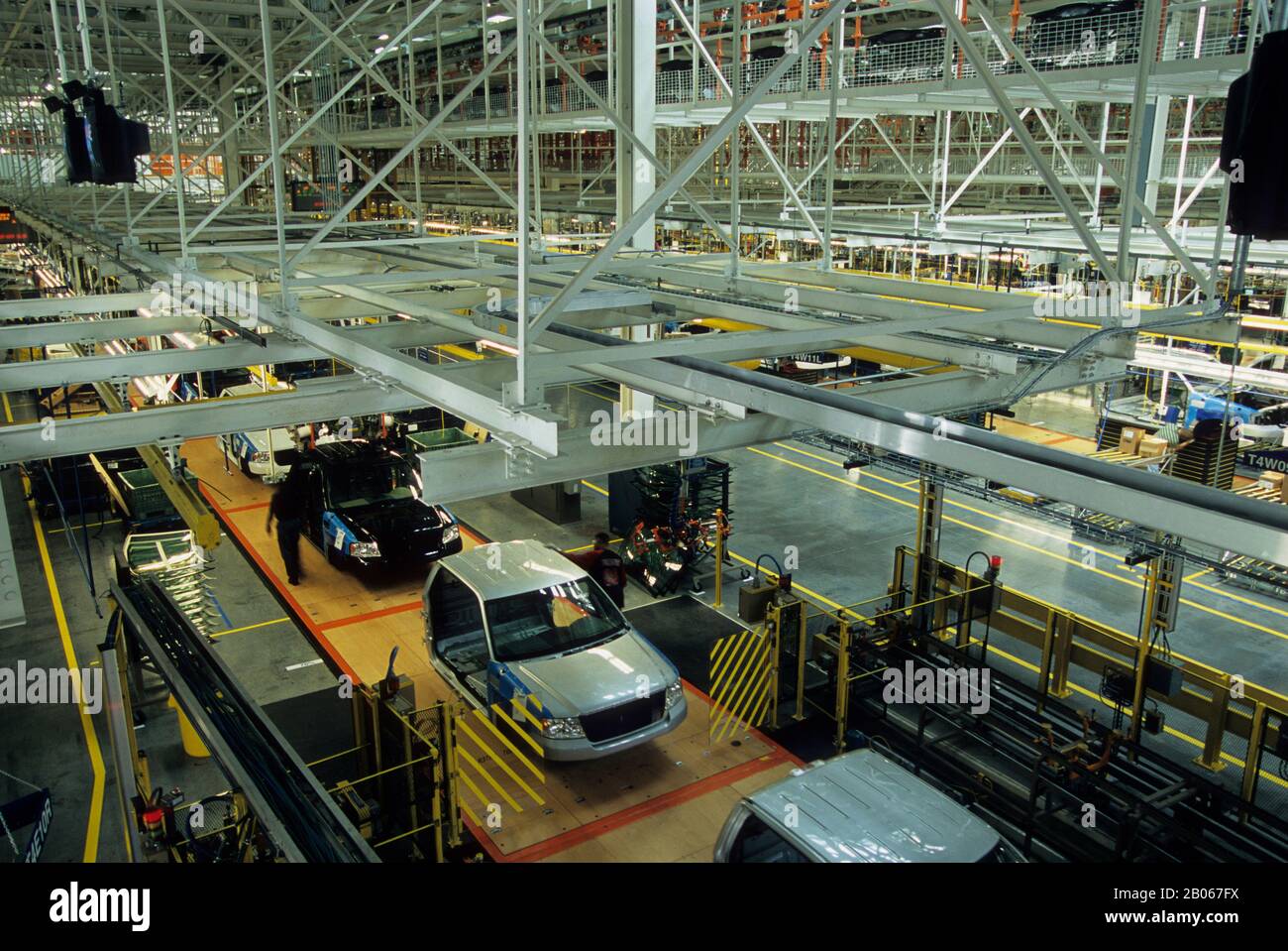 ÉTATS-UNIS, MICHIGAN, PRÈS DE DETROIT, DEARBORN, VISITE DE L'USINE FORD ROUGE, USINE D'ASSEMBLAGE Banque D'Images