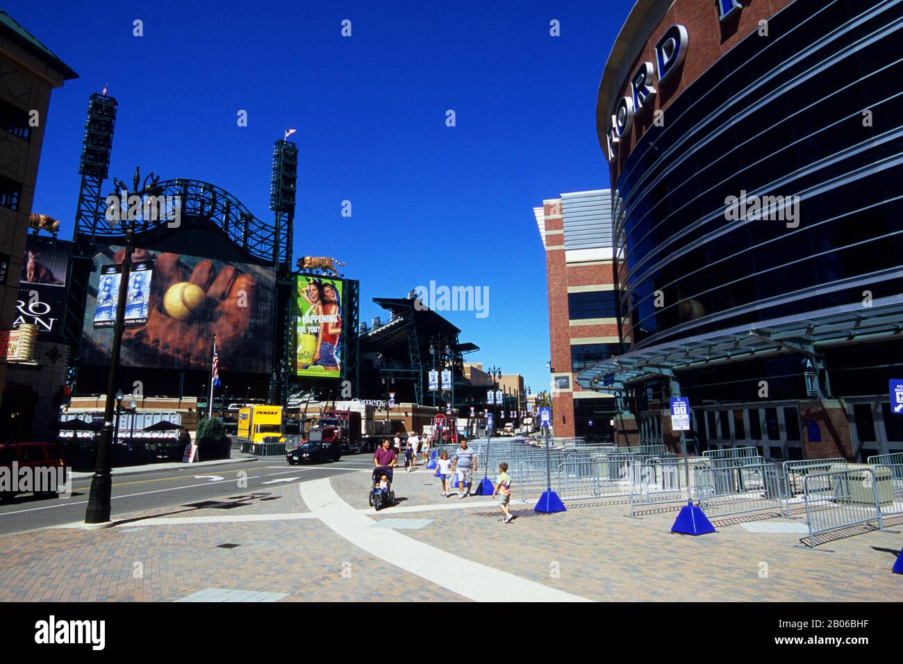 ÉTATS-UNIS, MICHIGAN, DETROIT, COMERICA PARK, FORD FIELD Banque D'Images