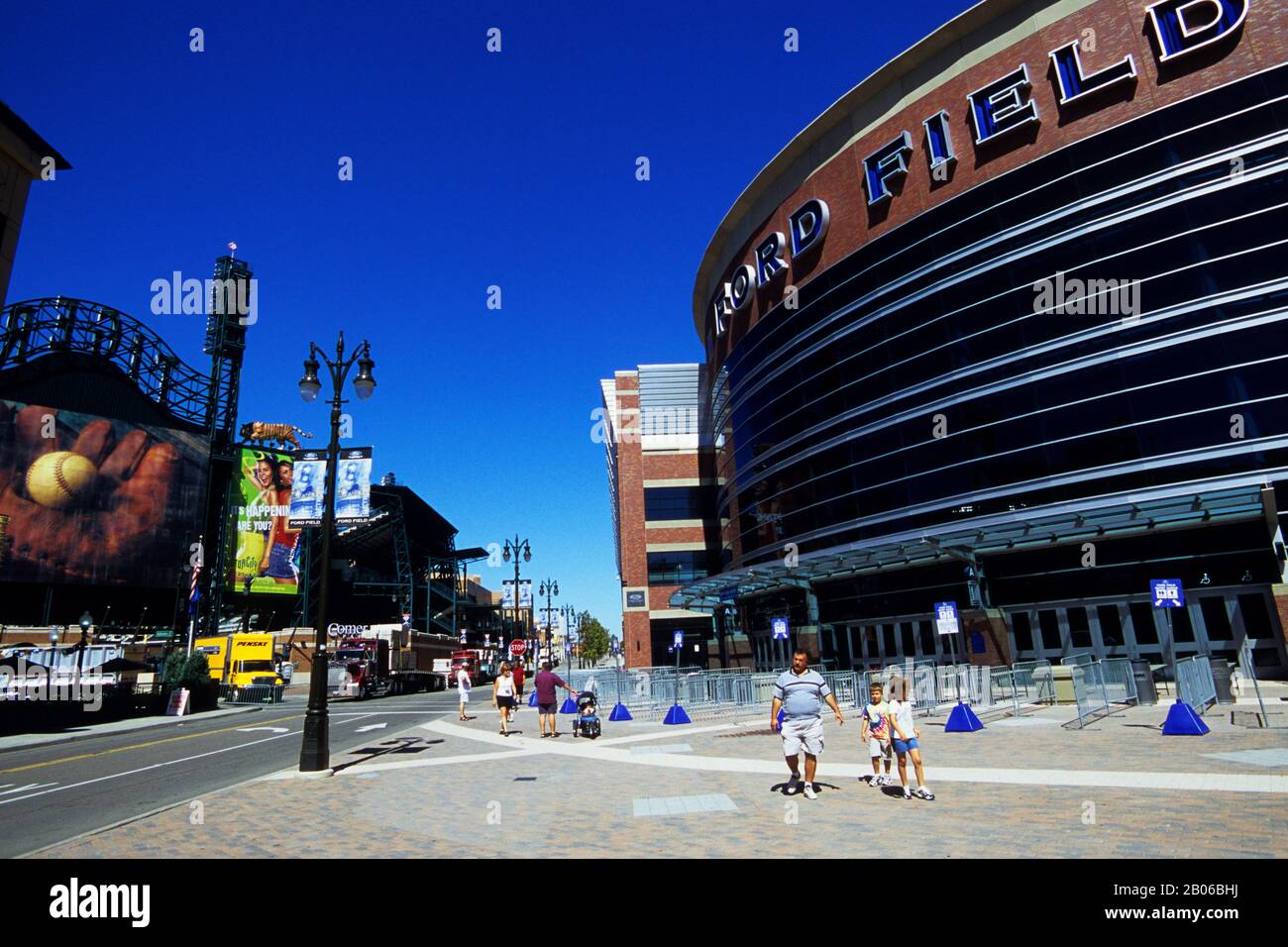 ÉTATS-UNIS, MICHIGAN, DETROIT, COMERICA PARK, FORD FIELD Banque D'Images