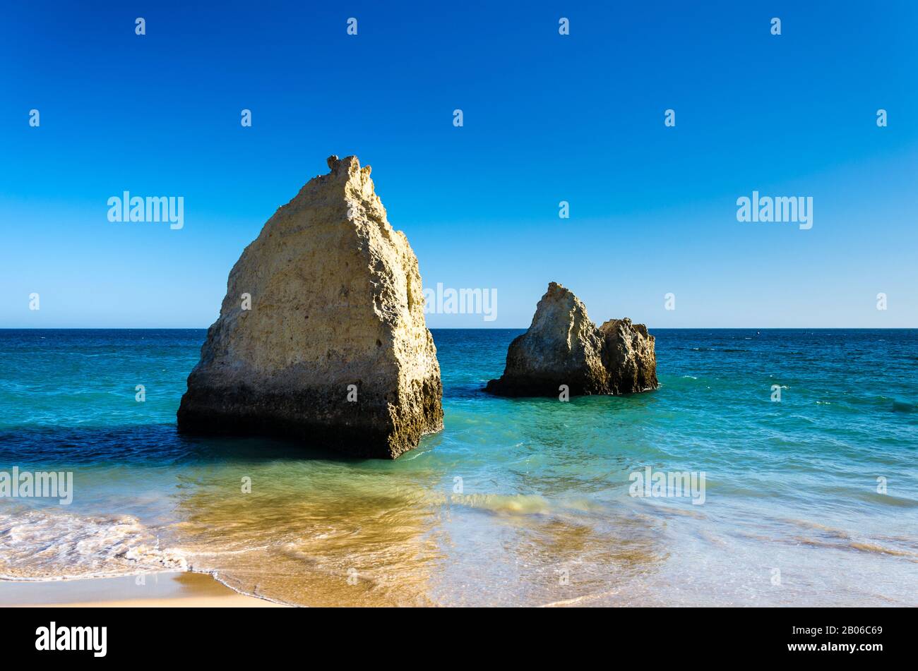 Plage des Trois frères de Lagoa, région de l'Algarve, Portugal Banque D'Images