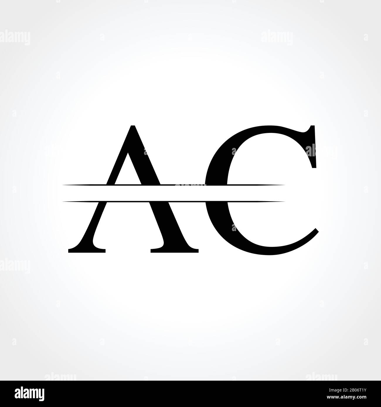 Lettre AC initial avec le logo d'affaires moderne créative Typographie Vector Modèle. Creative Résumé Lettre AC Logo Design Illustration de Vecteur