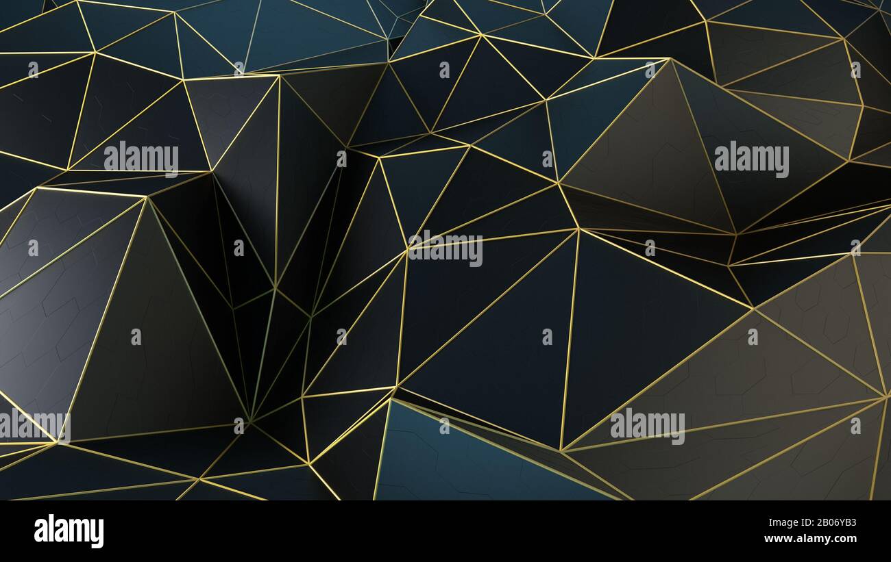 rendu tridimensionnel de fond poly art déco bas Banque D'Images