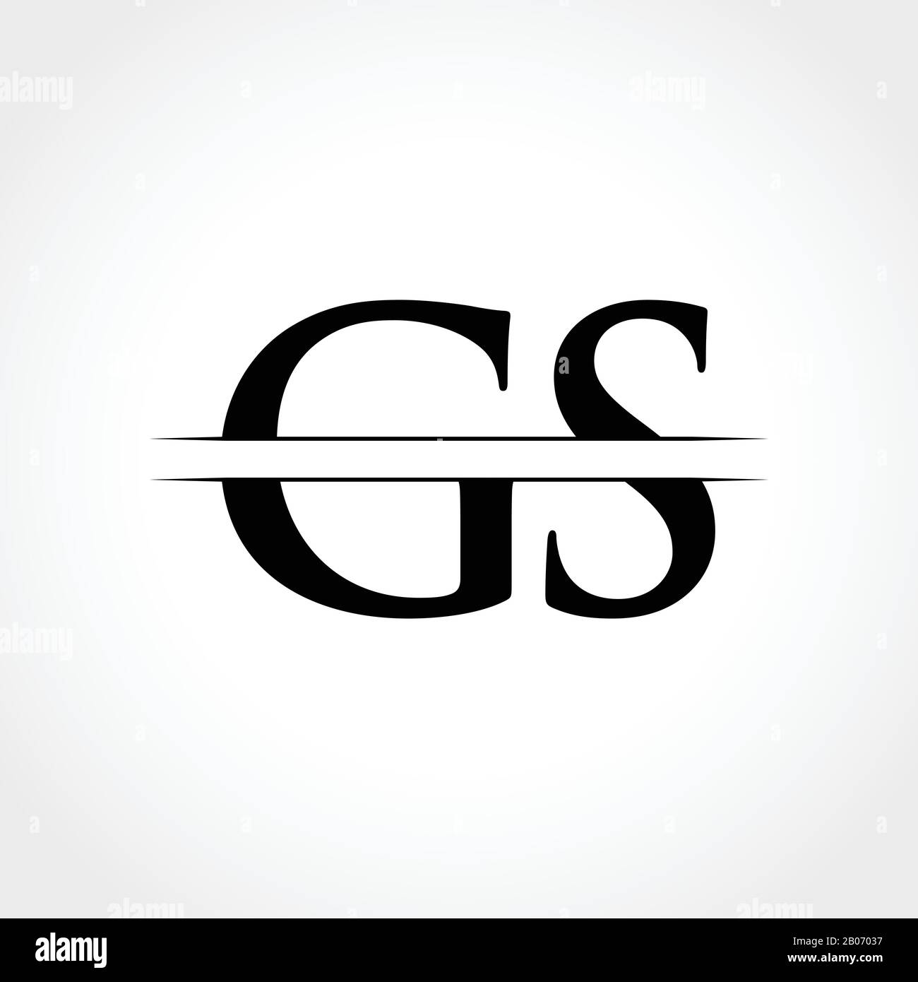 Conception de Logo Type GS Lettre modèle de scénario. Résumé Lettre GS Logo Design Illustration de Vecteur