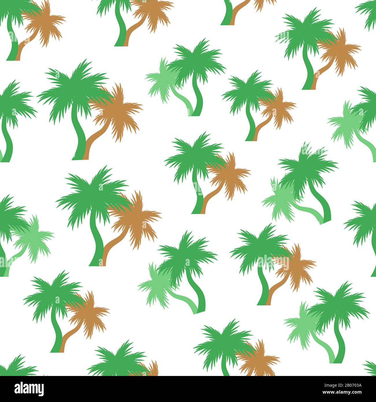 Palmiers tropicaux sans coutures. Arrière-plan avec plante exotique fleurie, illustration vectorielle Illustration de Vecteur