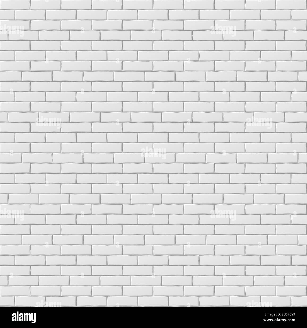 Blanc blanc blanc mur de brique texture de motif sans couture. Arrière-plan avec surface de brique. Illustration vectorielle Illustration de Vecteur