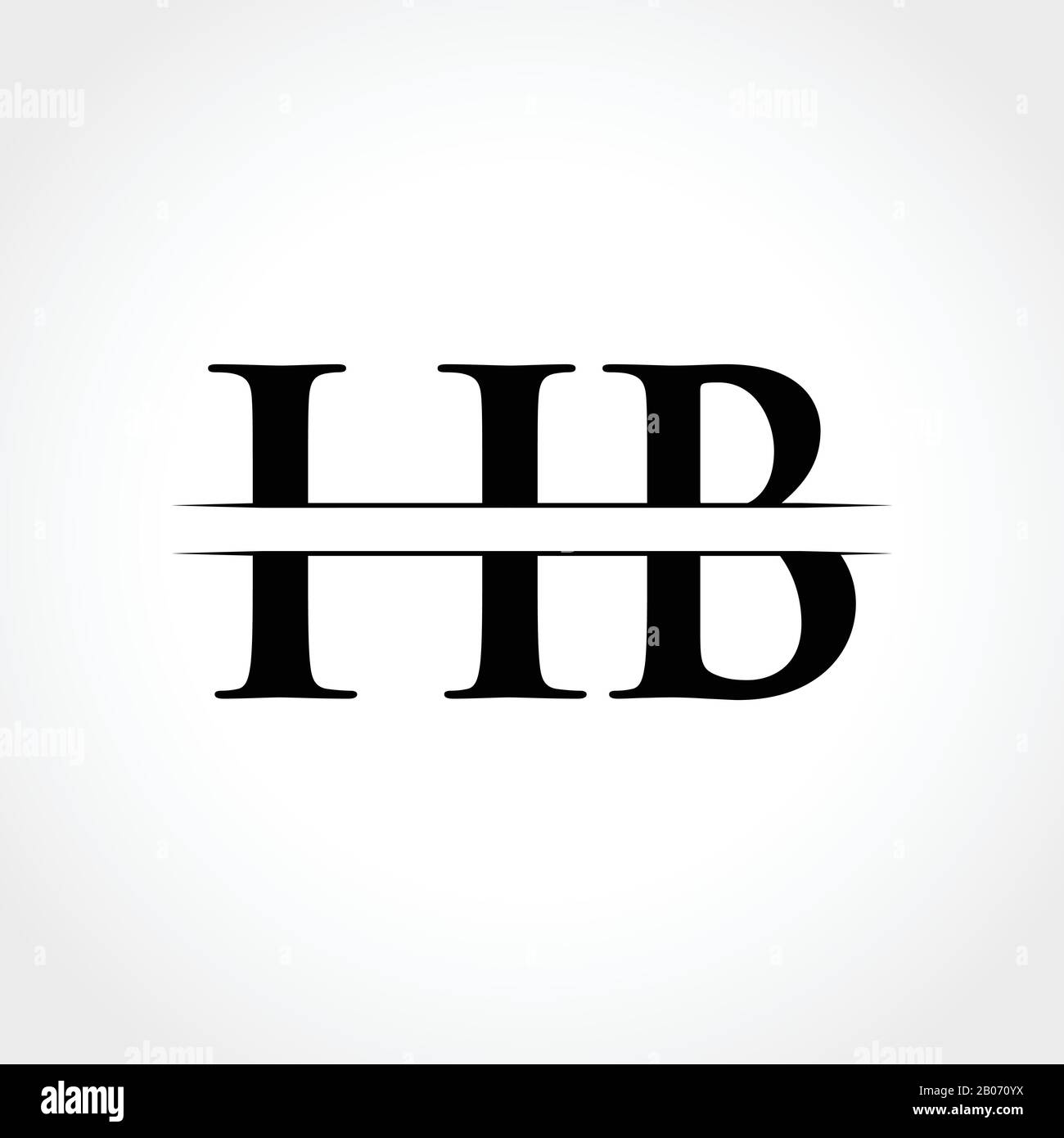 Lettre type HB Logo Design vector modèle. Résumé Lettre HB Logo Design Illustration de Vecteur