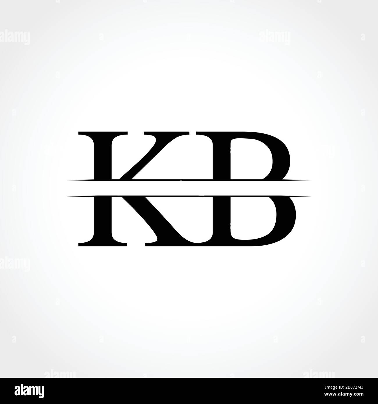 Première lettre KB Type logo Design illustration vectorielle. Résumé lettre KB logo Design Illustration de Vecteur