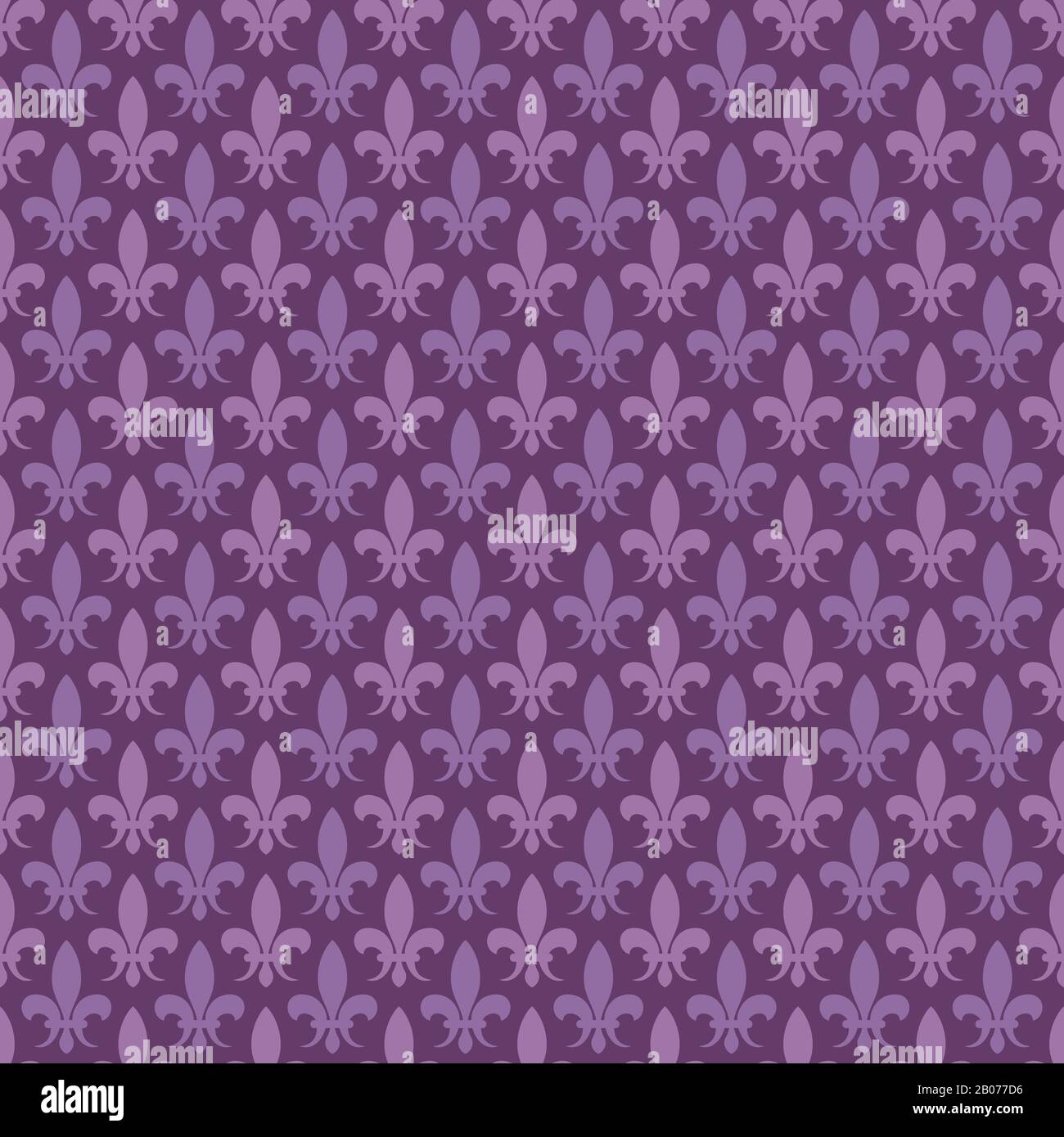 Motif transparent violet vector fleur de lis. Fond baroque dans l'illustration de couleur violette Illustration de Vecteur