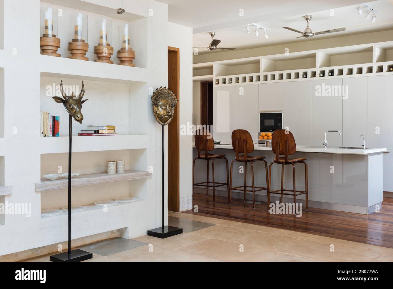 Sculptures par cuisine moderne Banque D'Images