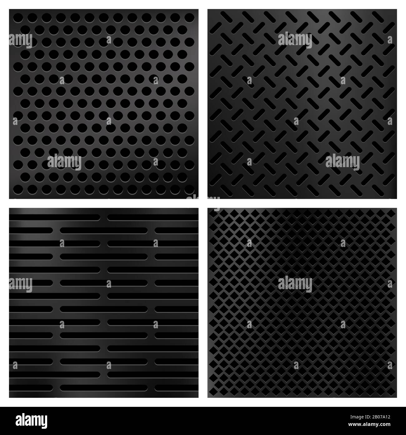Ensemble de textures vectorielles en carbone en fibre de Kevlar. Illustration du motif d'arrière-plan Illustration de Vecteur