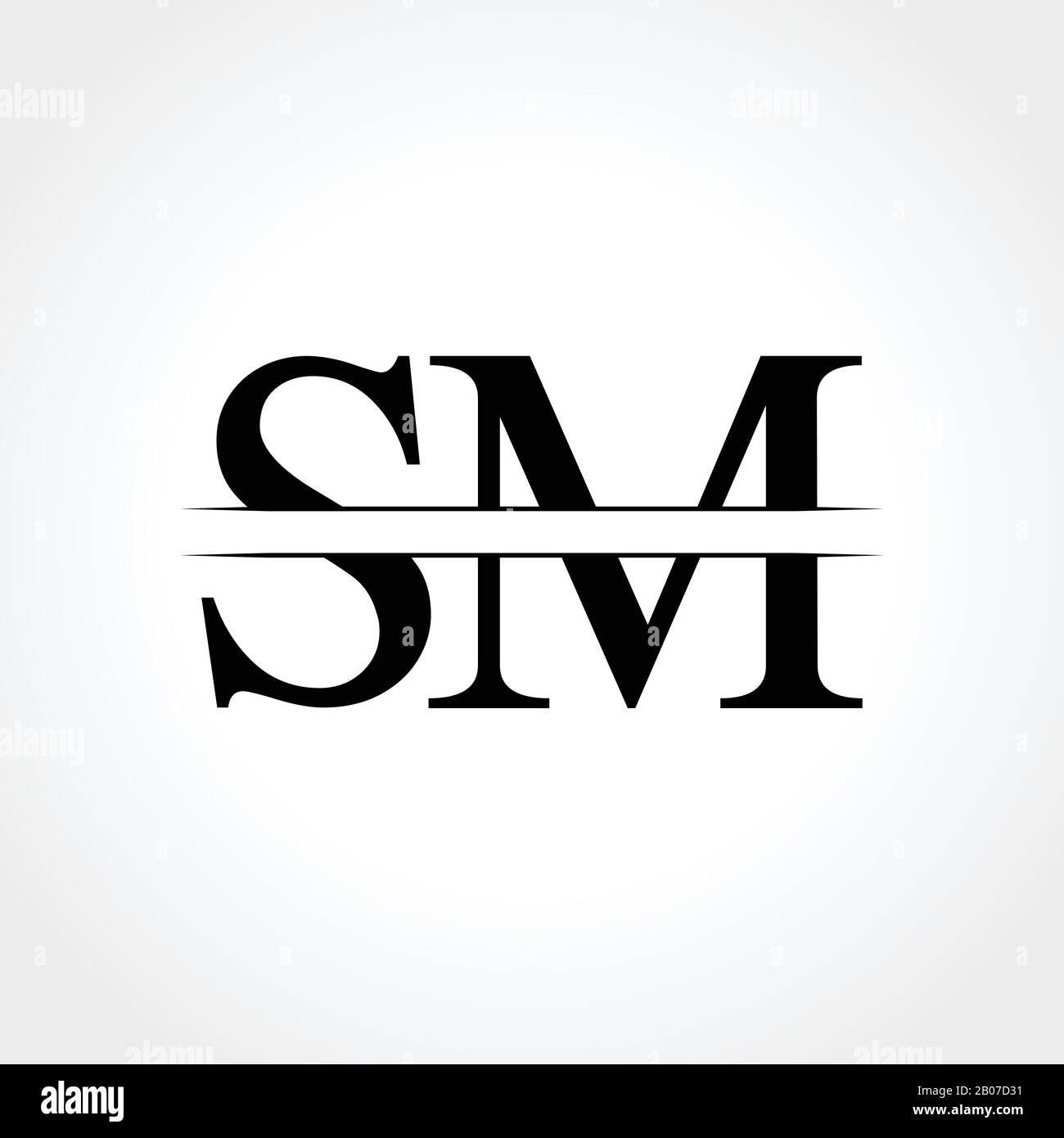 Lettre initiale SM Logo Design Vector Modèle. Lettre SM Logo Design ...