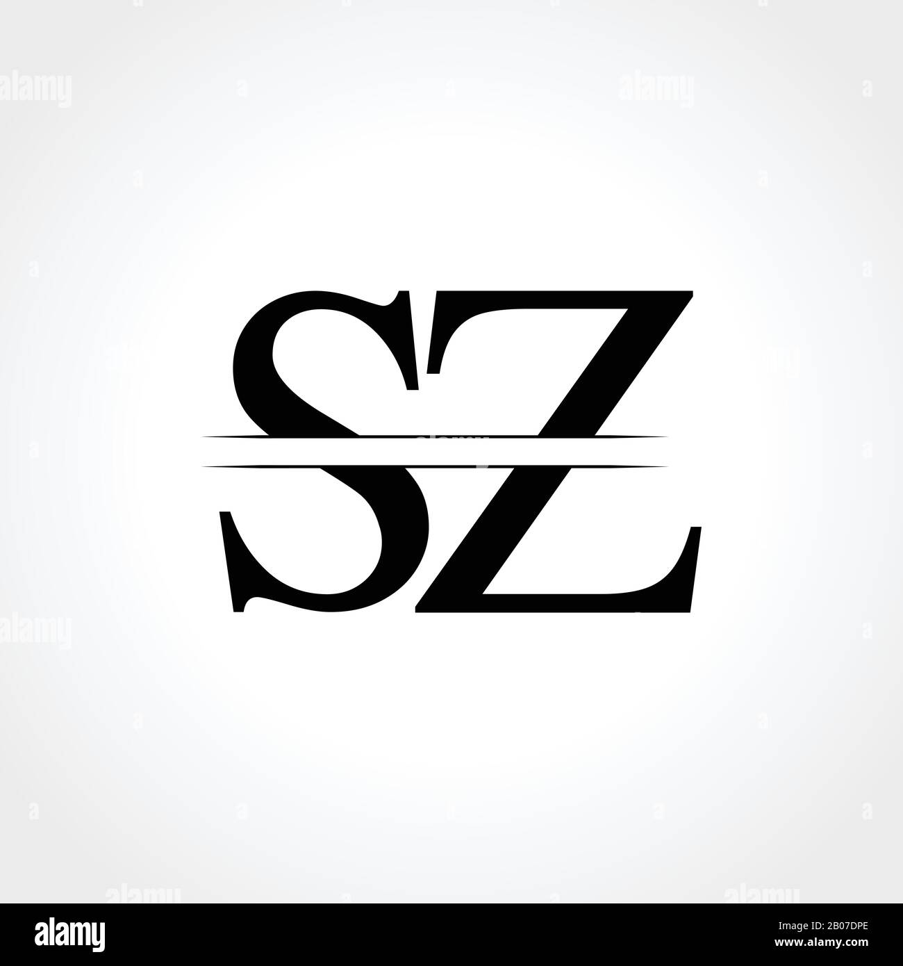 Lettre initiale SZ Logo Design Vector Modèle. Lettre SZ Logo Design Illustration de Vecteur