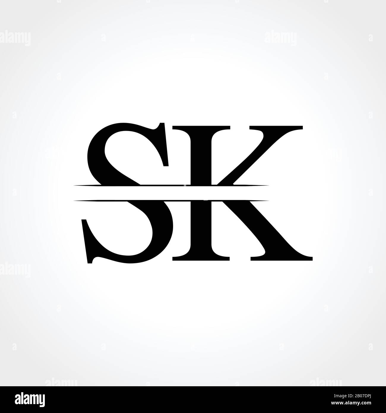 Lettre initiale SK Logo Design Vector Mod?�le. SK Lettre Logo Design Image Vectorielle Stock - Alamy