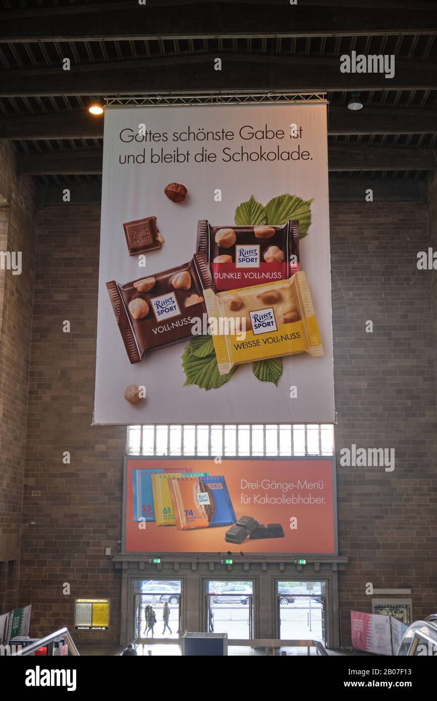 Ritter Sport Publicité Au Chocolat Banque D'Images