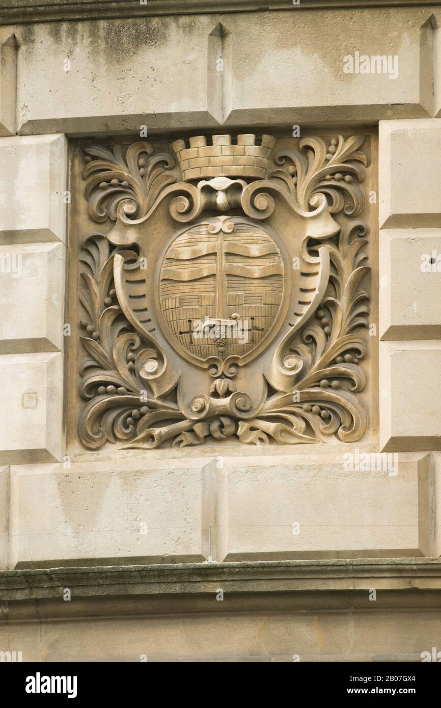Pardessus de la ville de Bath dans un bâtiment en pierre de la ville de Bath, Somerset, Royaume-Uni Banque D'Images