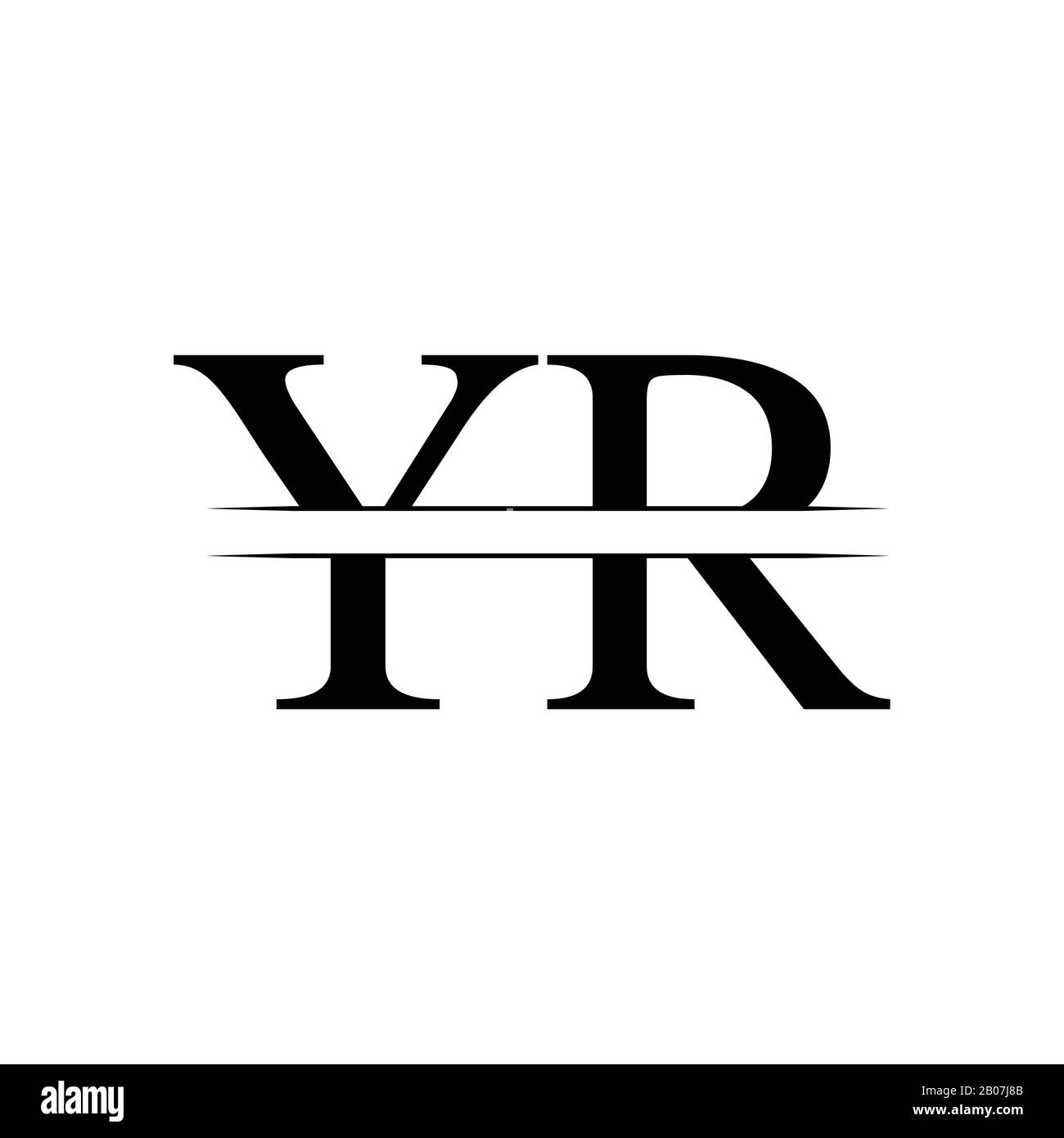 Modèle Vectoriel De Conception Initiale Du Logo Yr. Illustration Vectorielle Du Logo Commercial Yr Lettre Créative Illustration de Vecteur