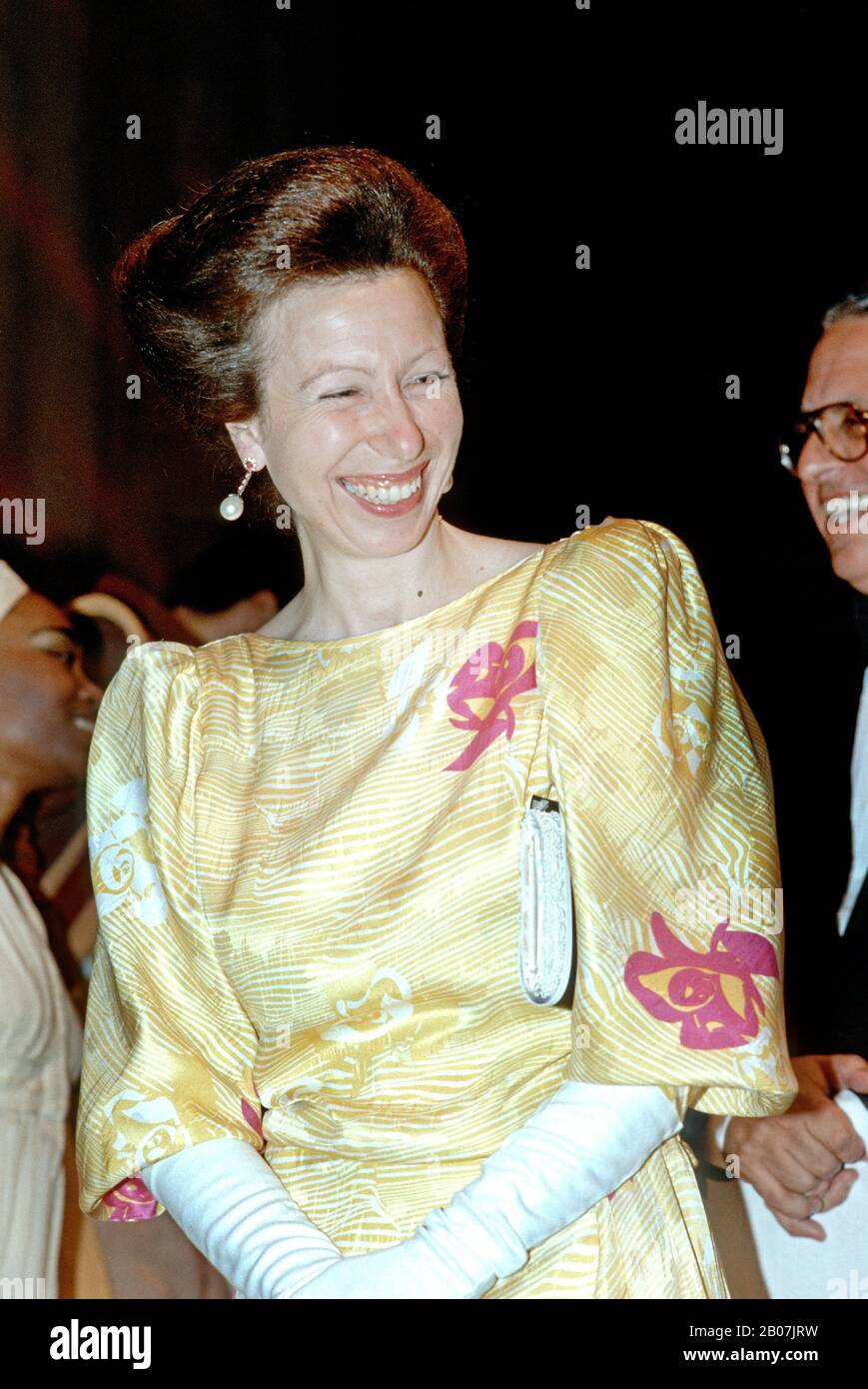 HRH Princess Anne au Bloomsbury Theatre pour une représentation de 'Anthony and Cleopatra, Londres Angleterre mai 1991 Banque D'Images