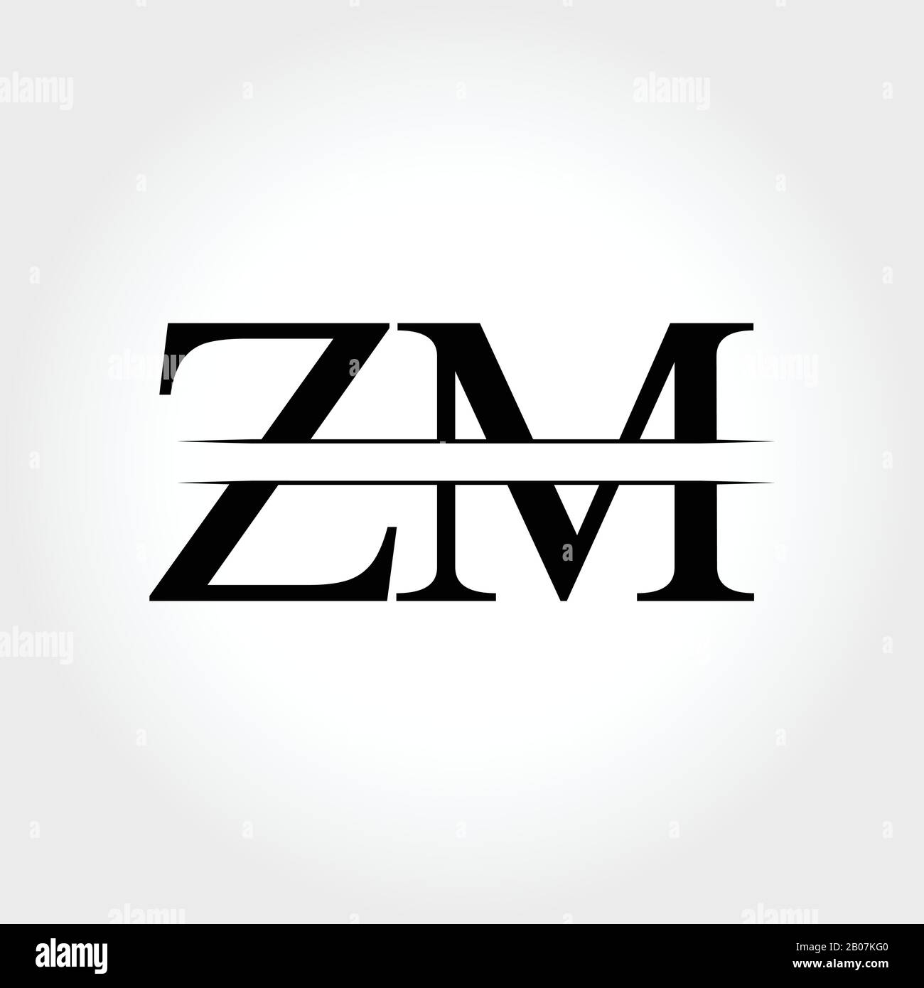 Modèle Vectoriel De Conception De Logo Zm Initial. Illustration Vectorielle Du Logo Commercial Zm Lettre Créative Illustration de Vecteur