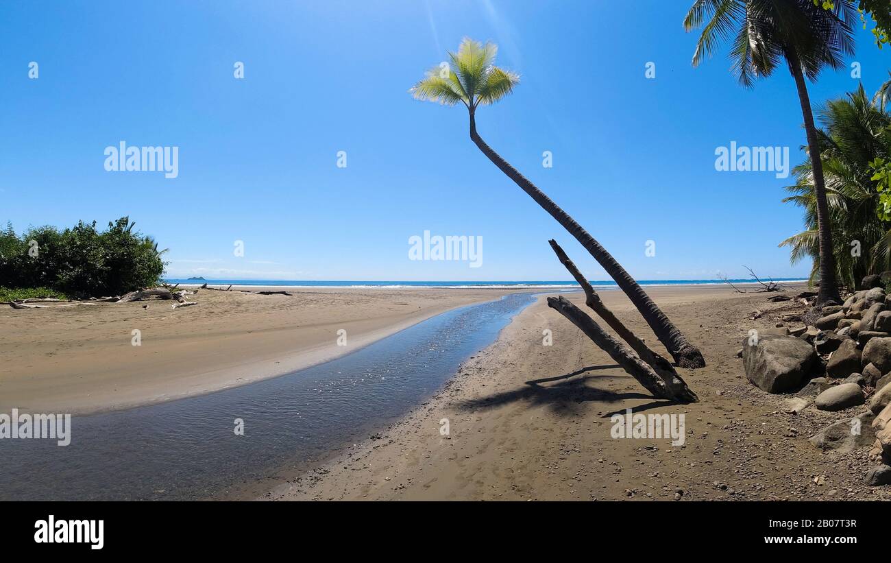 Scène de plage d'Uvita, Costa Rica Banque D'Images