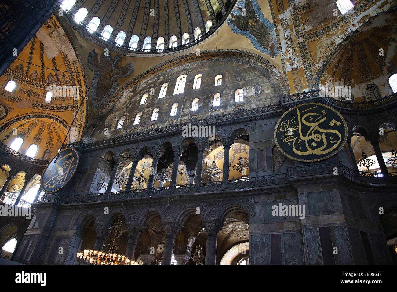 Turquie. Istanbul. Sainte-Sophie. Intérieur. Banque D'Images