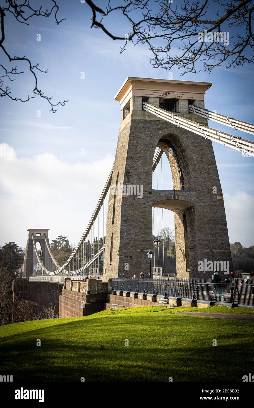 Isambard Kingdom Brunel Clifton Suspension Bridge Bristol Royaume-Uni Banque D'Images