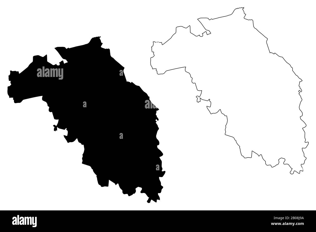 Municipalité de Koceni (République de Lettonie, divisions administratives de Lettonie, municipalités et leurs unités territoriales) illustration vectorielle de carte, scri Illustration de Vecteur