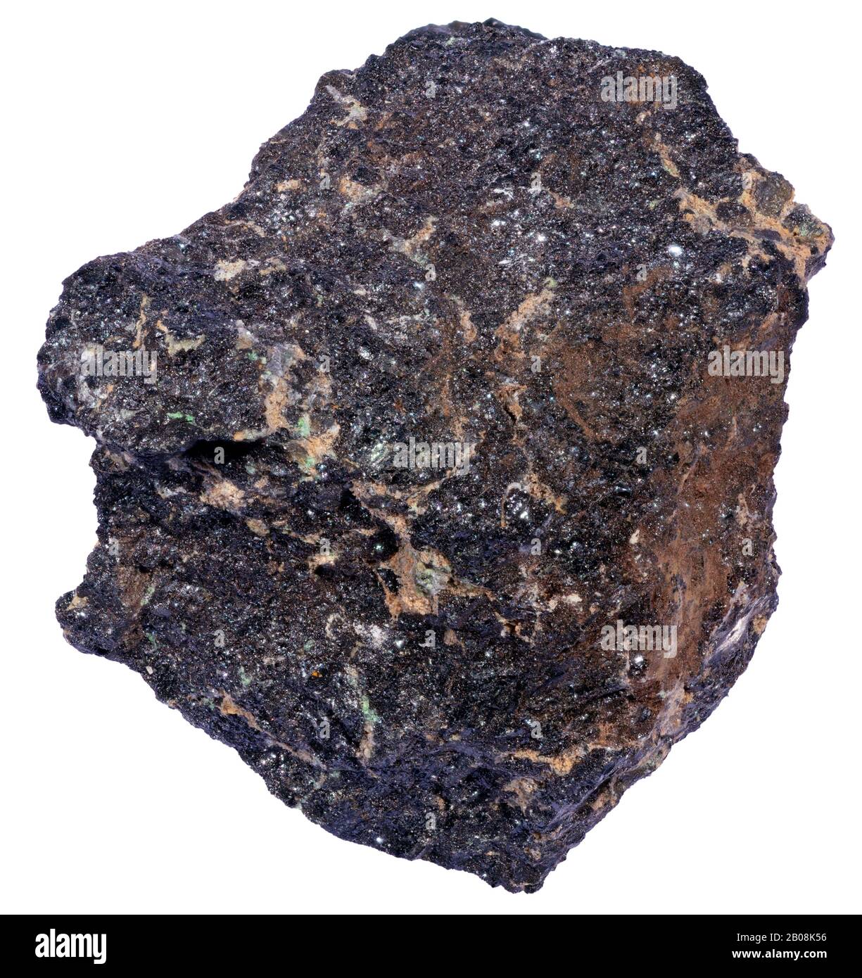 Hornfels de pyroxène, Métamorphisme de contact, Grenville (Québec) les faciès de pyroxène-hornfels sont les faciès métamorphiques de contact avec la température la plus élevée Banque D'Images