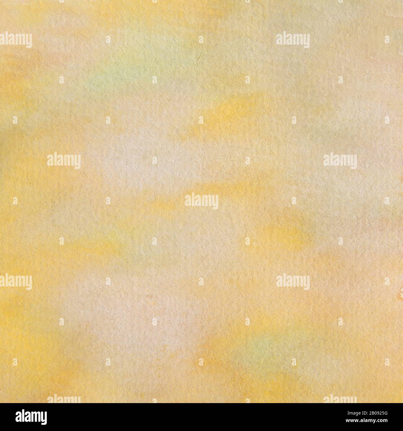 Papier numérique abstrait de créateur d'arrière-plan jaune chaud aquarelle. illustration 12 x 12 peinte à la main avec des couleurs chaudes. Banque D'Images