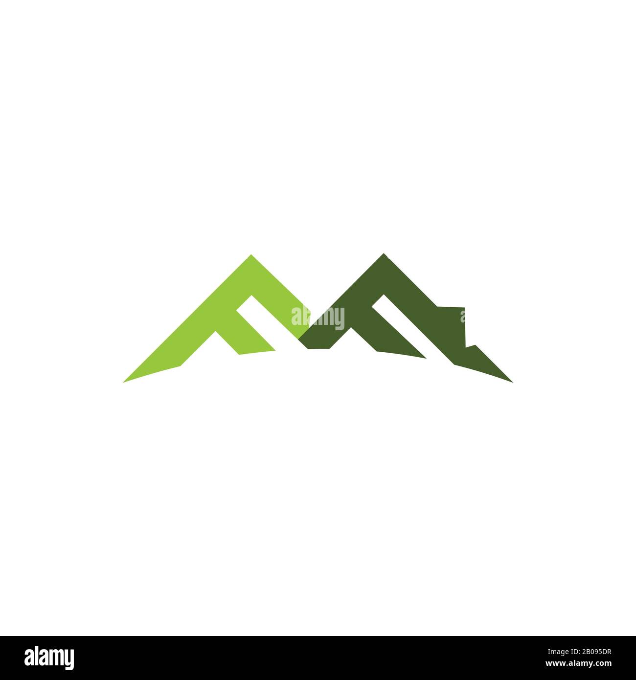 Modèle de logo MF ou fm de la lettre initiale Illustration de Vecteur