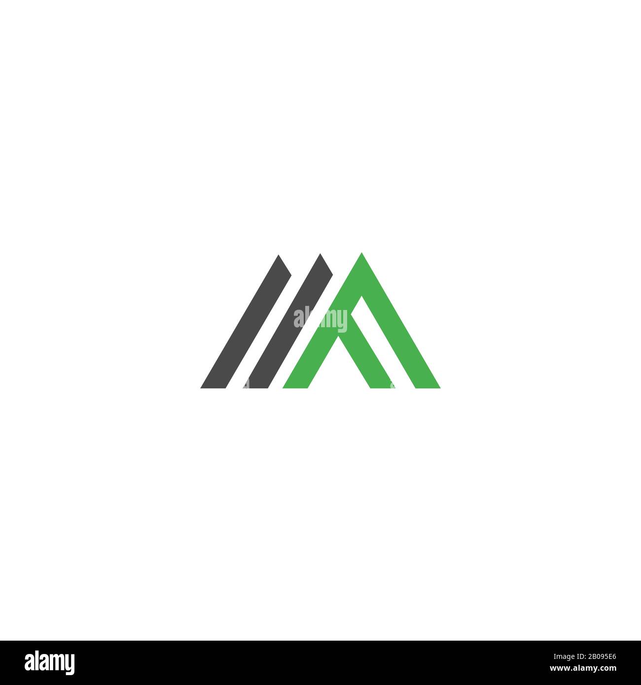 Modèle de logo MF ou fm de la lettre initiale Illustration de Vecteur