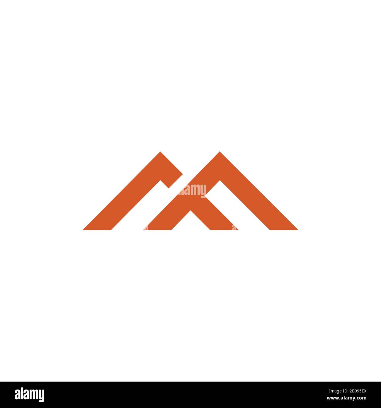 Modèle de logo MF ou fm de la lettre initiale Illustration de Vecteur