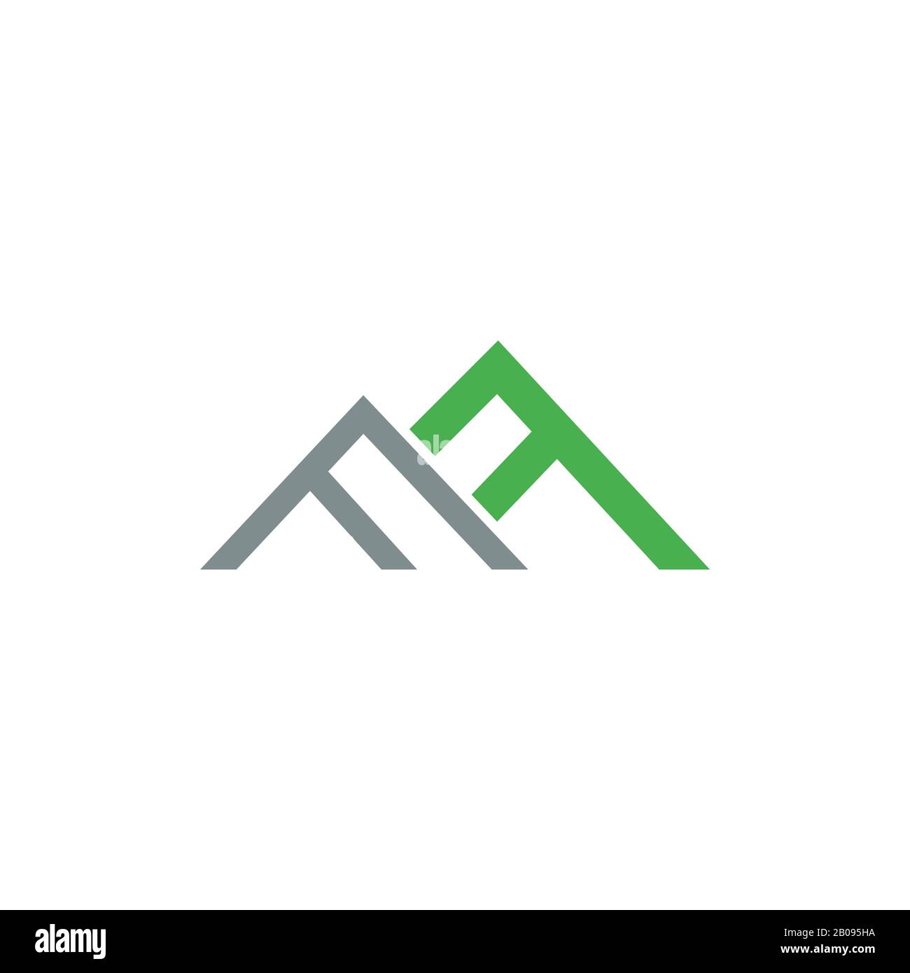 Modèle de logo MF ou fm de la lettre initiale Illustration de Vecteur