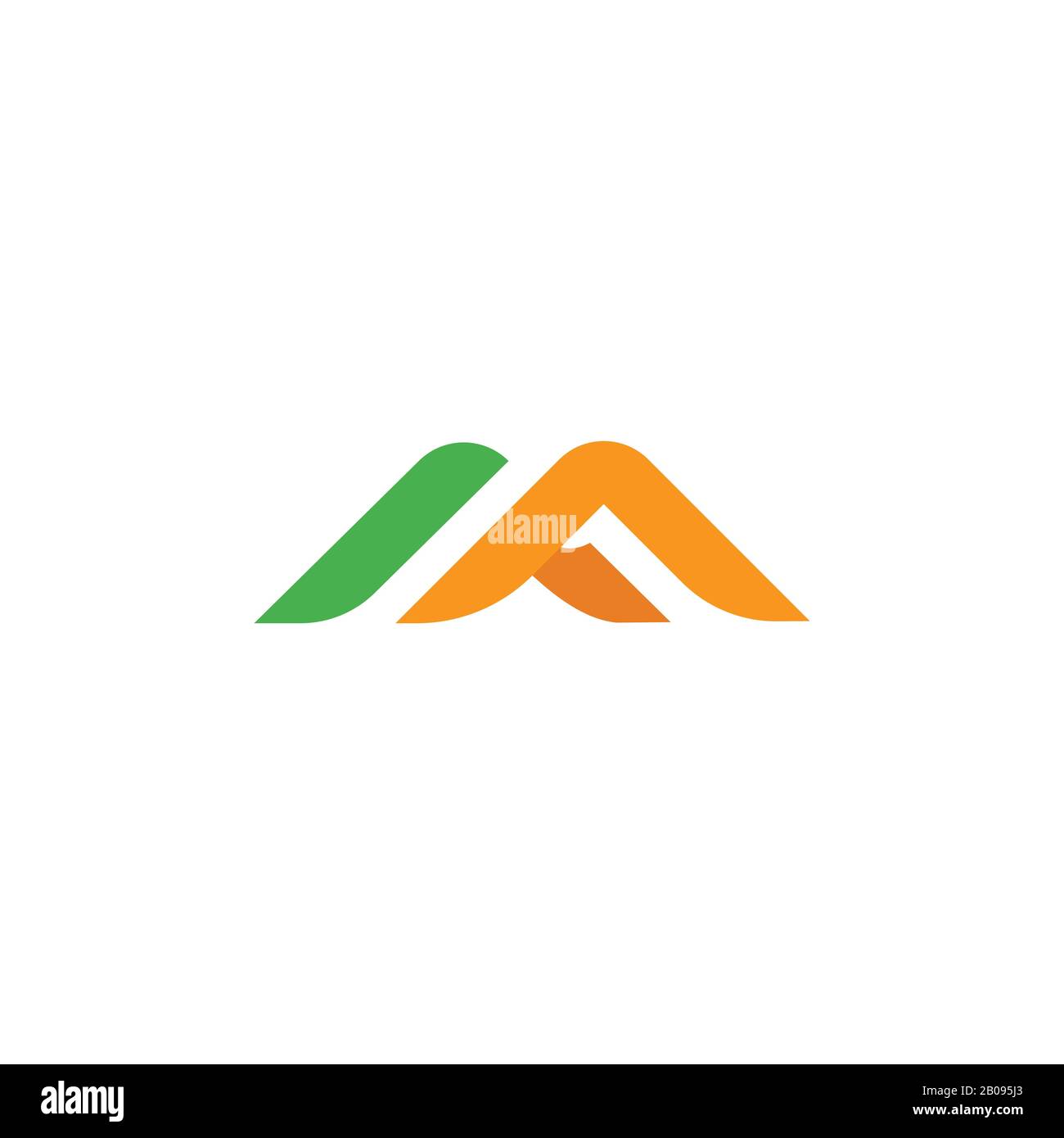Modèle de logo MF ou fm de la lettre initiale Illustration de Vecteur