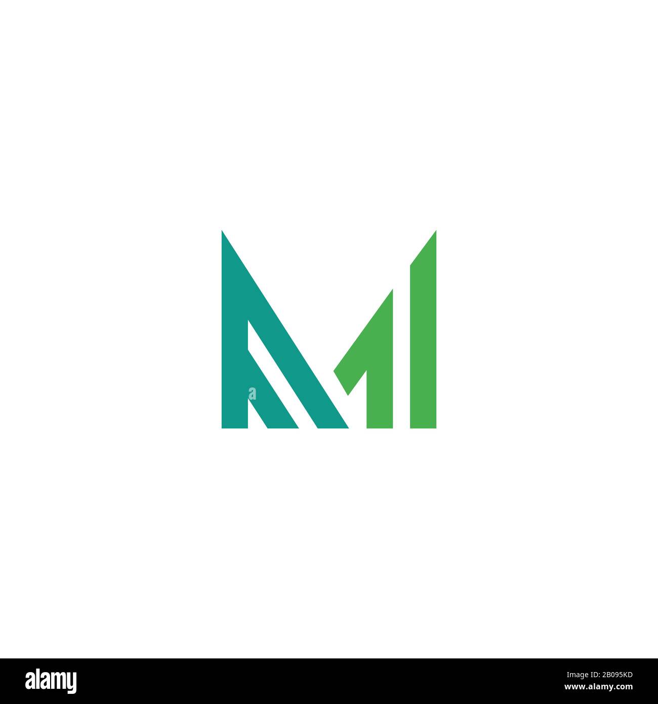 Modèle de logo MF ou fm de la lettre initiale Illustration de Vecteur