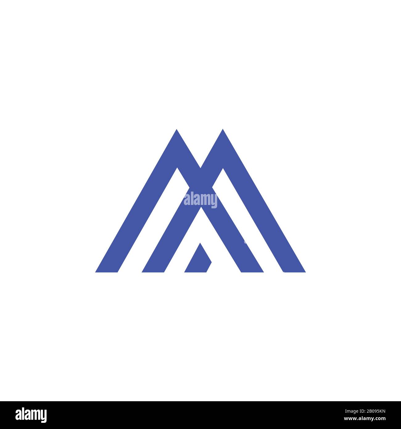 Modèle de logo MF ou fm de la lettre initiale Illustration de Vecteur
