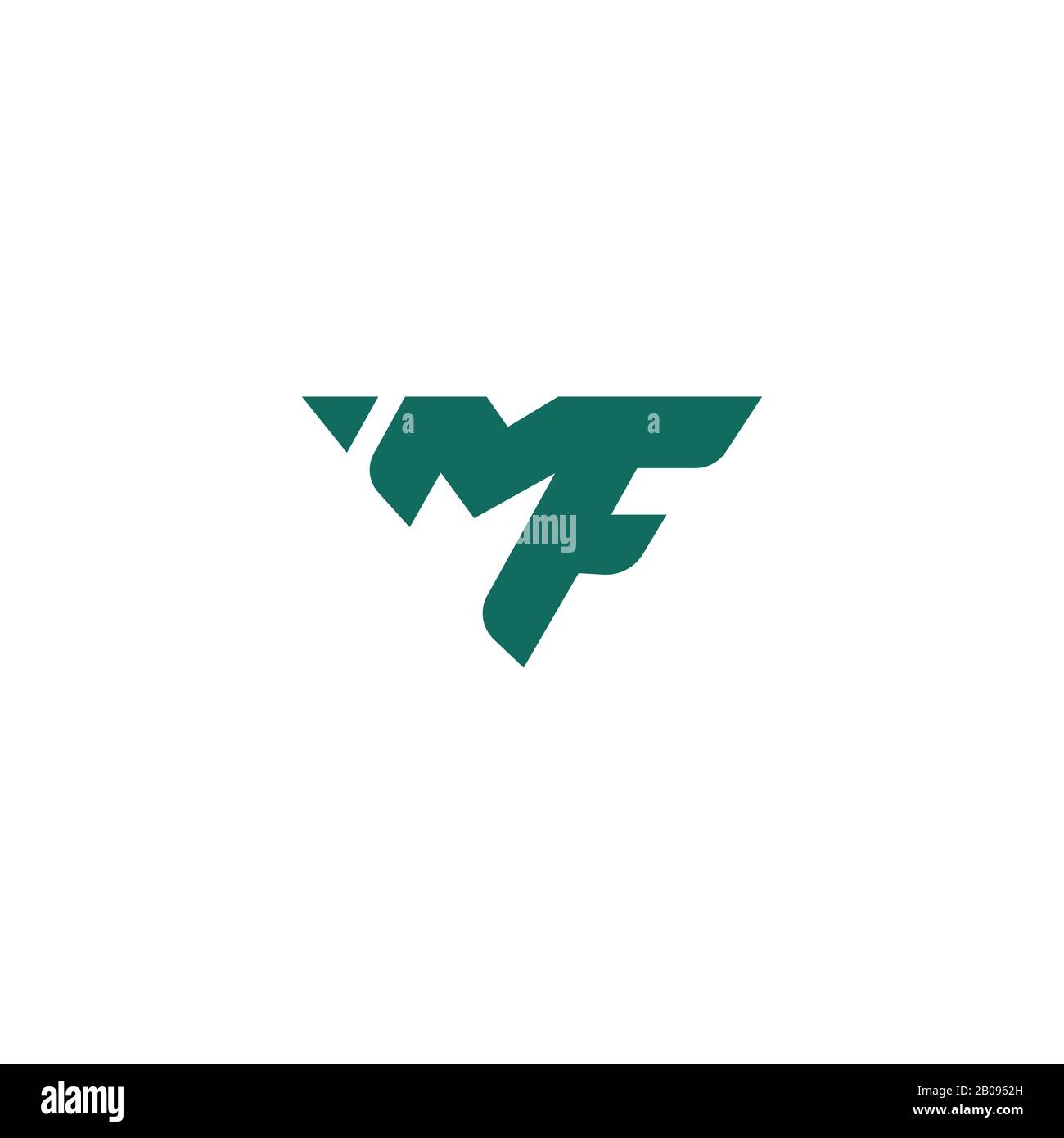 Modèle de logo MF ou fm de la lettre initiale Illustration de Vecteur