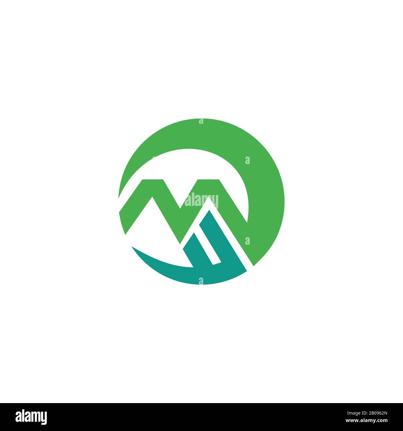 Modèle de logo MF ou fm de la lettre initiale Illustration de Vecteur