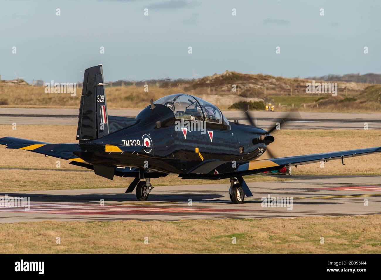 Formateur Texan T1/T6 à Raf Valley Anglesey Banque D'Images