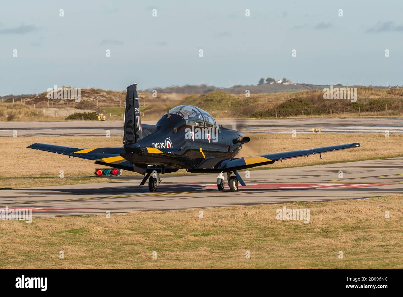 Formateur Texan T1/T6 à Raf Valley Anglesey Banque D'Images