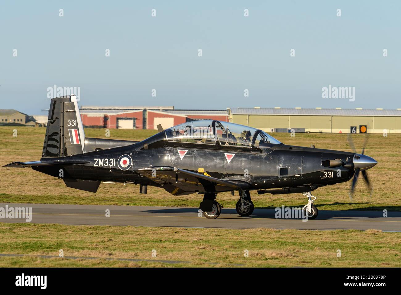 Formateur Texan T1/T6 à Raf Valley Anglesey Banque D'Images