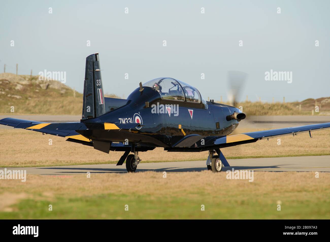 Formateur Texan T1/T6 à Raf Valley Anglesey Banque D'Images