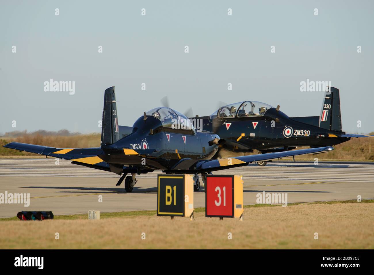 Formateur Texan T1/T6 à Raf Valley Anglesey Banque D'Images